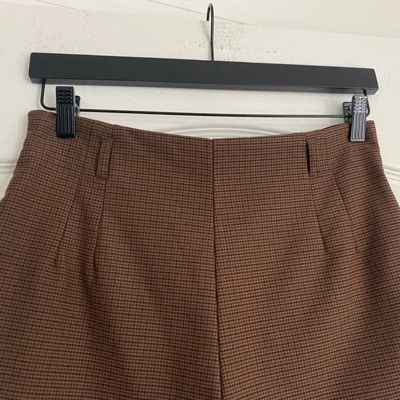Zara Brown Plaid Shorts Size Medium - Picture 6 of 11